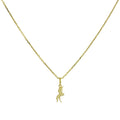 Halskette mit Einhorn-Anhänger aus 9 Karat Gold, 16–20 Zoll