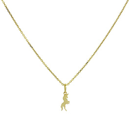 Halskette mit Einhorn-Anhänger aus 9 Karat Gold, 16–20 Zoll