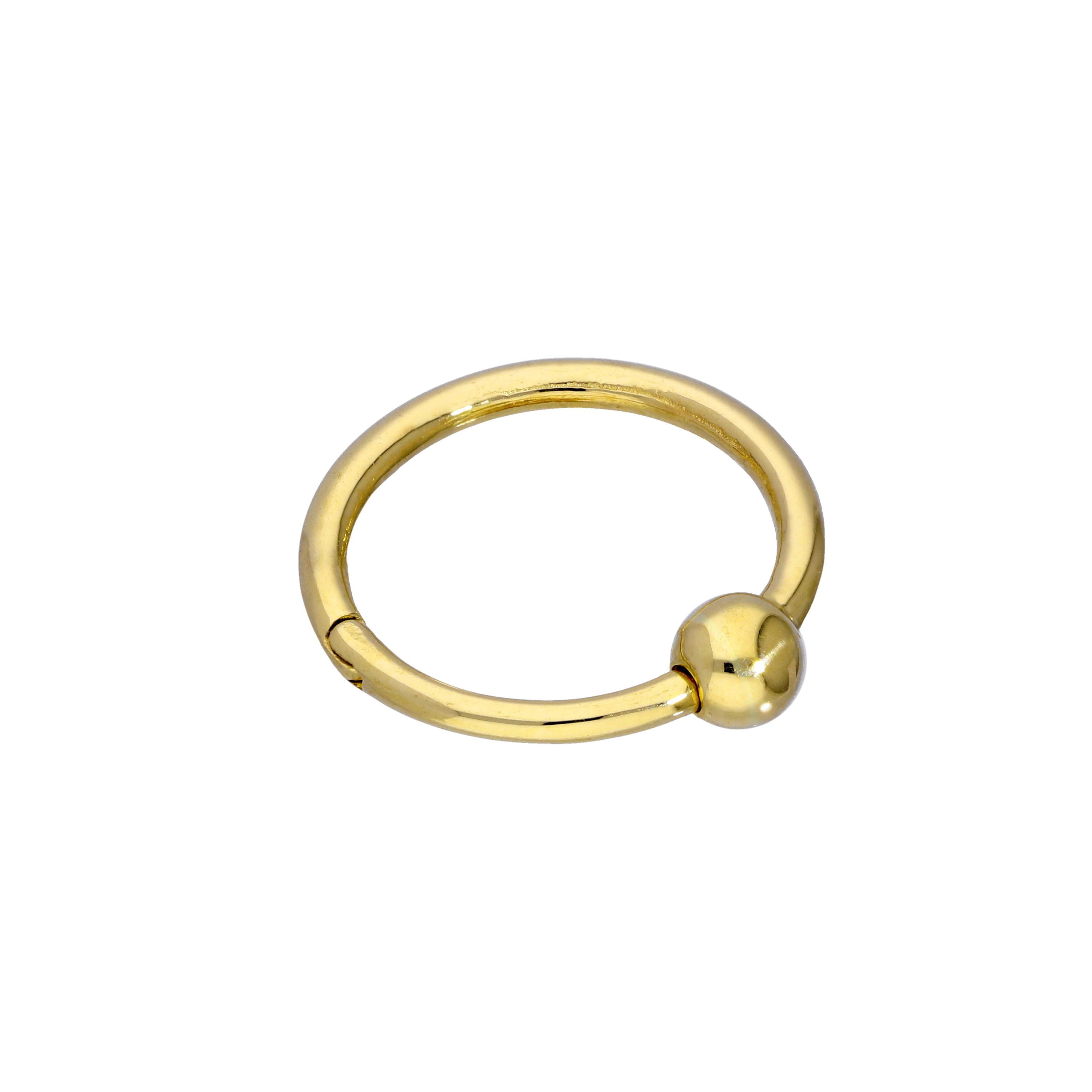 9 Karat Gold 17Ga Klemmkugel Verschluss Nasenring (BCR)