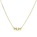 9 Karat Gold "MUM" Anhänger mit 40,5 cm Kette