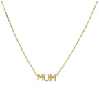 9 Karat Gold "MUM" Anhänger mit 40,5 cm Kette