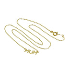 9 Karat Gold "MUM" Anhänger mit 40,5 cm Kette
