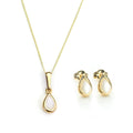 9 Karat Gold & Juni-Geburtsstein Anhänger & Ohrstecker Set
