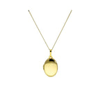 Gravierbares ovales Medaillon aus 9 Karat Gold mit Kette, 40 - 50 cm