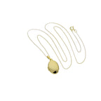 Gravierbares ovales Medaillon aus 9 Karat Gold mit Kette, 40 - 50 cm