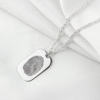 Fingerabdruck-Hundemarke aus Sterlingsilber