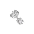 9 Karat Weißgold & 0,05 Karat Diamant Einzel Ohrstecker