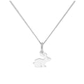 Sterlingsilber Hase Anhänger an 40,5+5 cm Diamantschliff Kette