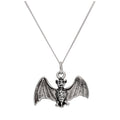 Halskette aus Sterlingsilber mit fliegender 3D-Fledermaus