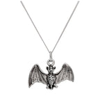 Halskette aus Sterlingsilber mit fliegender 3D-Fledermaus