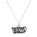 Sterlingsilber Fette Katze Halskette