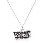 Sterlingsilber Fette Katze Halskette
