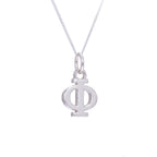 Sterlingsilber Phi Griechisches Alphabet Halskette