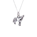 Sterlingsilber Heulender Wolf Halskette