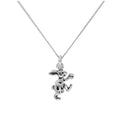Sterlingsilber Osterhase Anhänger an 40,5+5 cm Diamantschliff Kette