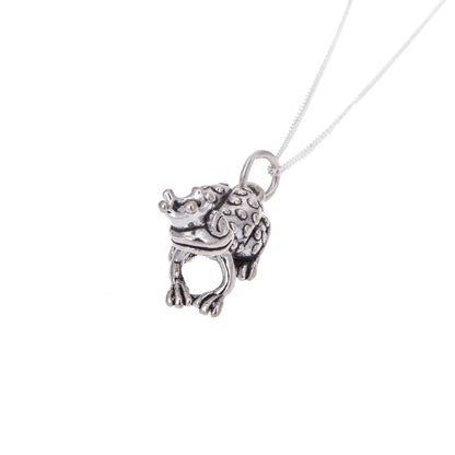 Sterling Silver Frog Prince Necklace
