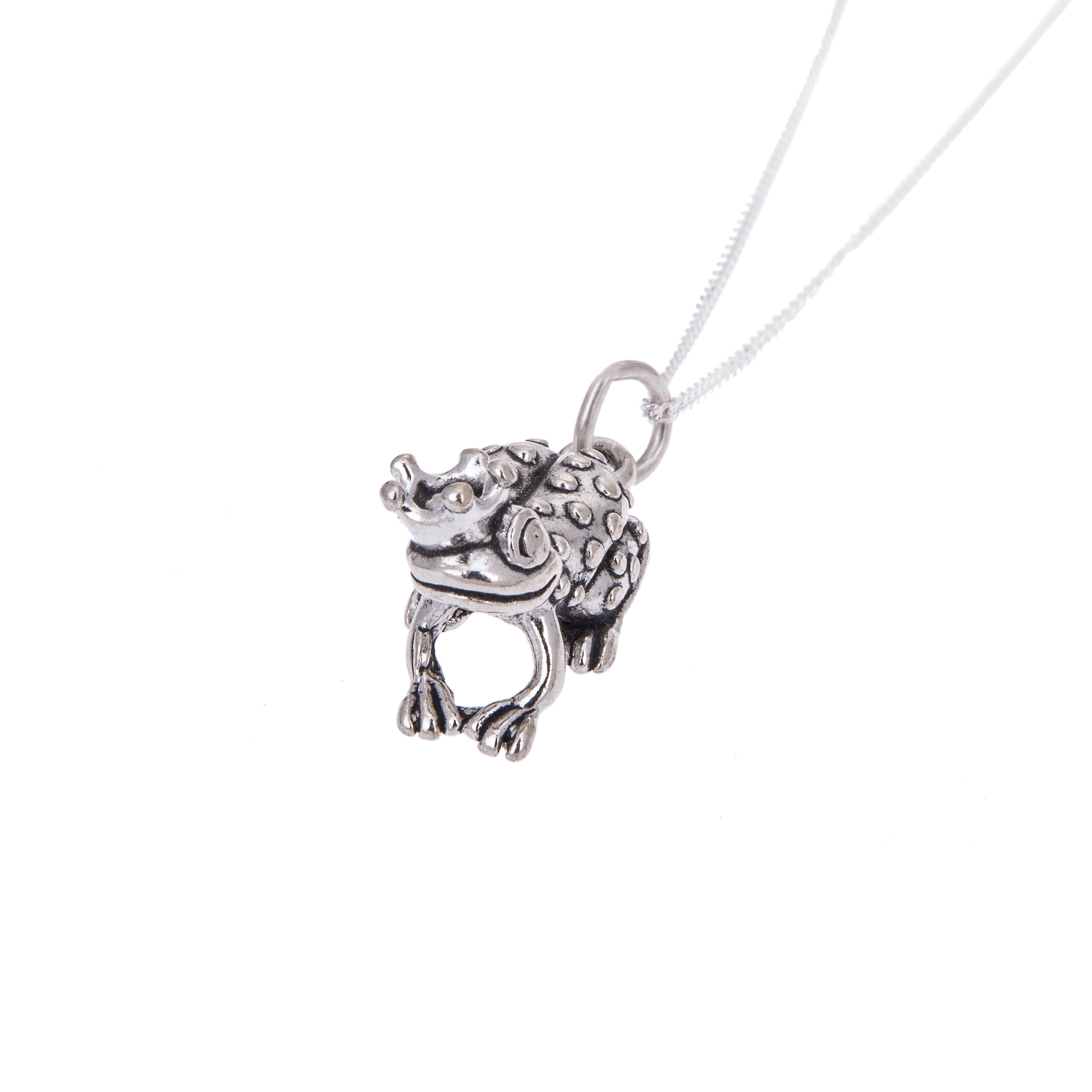 Sterlingsilber Froschkönig Halskette