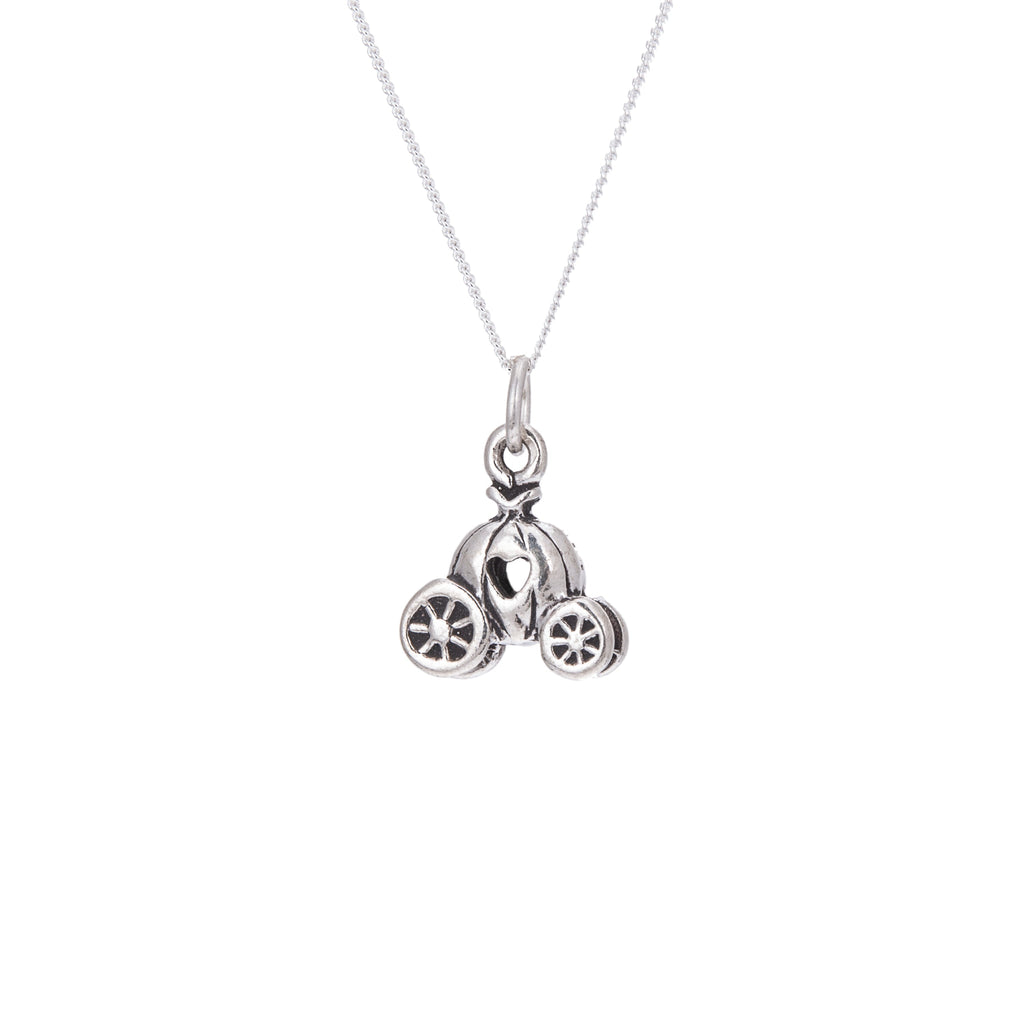 Sterlingsilber Prinzessin Kürbis Kutsche Halskette