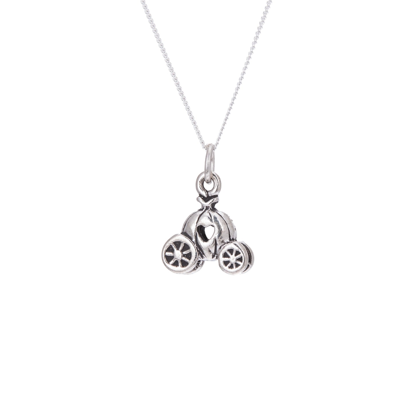 Sterlingsilber Prinzessin Kürbis Kutsche Halskette