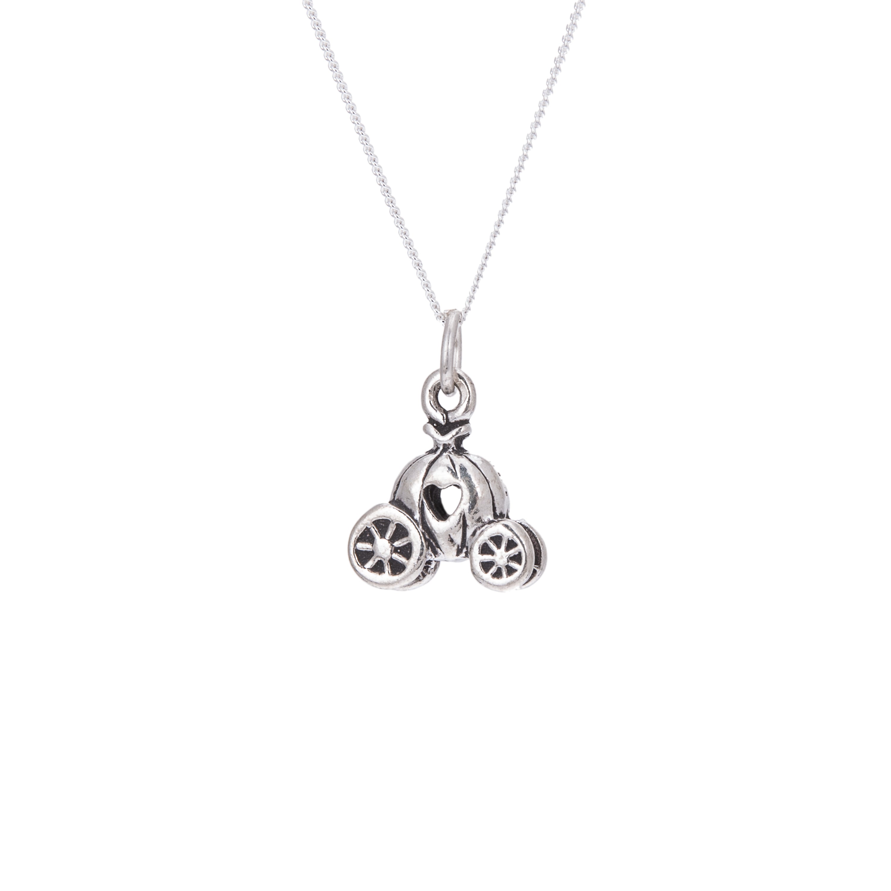 Sterlingsilber Prinzessin Kürbis Kutsche Halskette