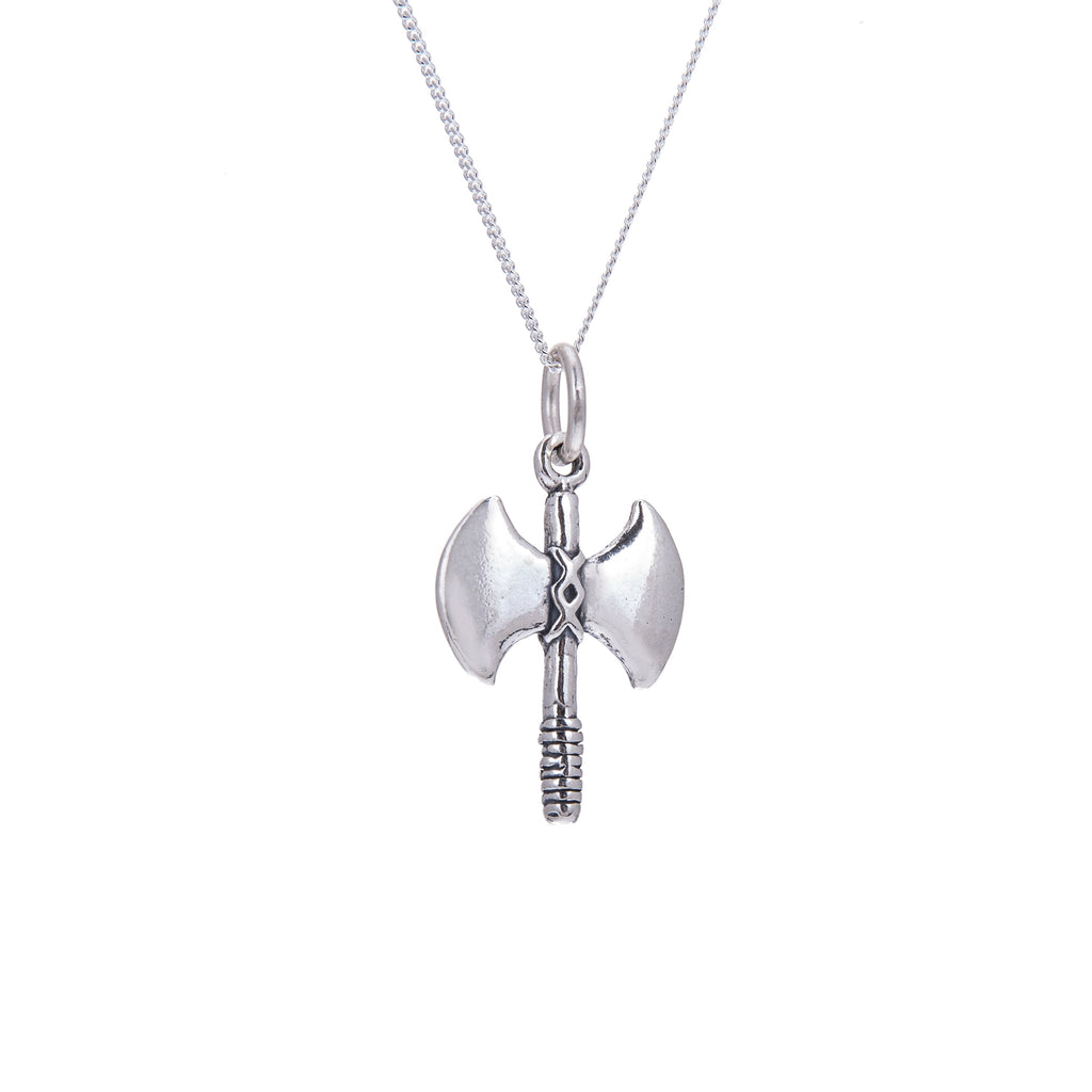 Sterlingsilber Streitaxt Halskette