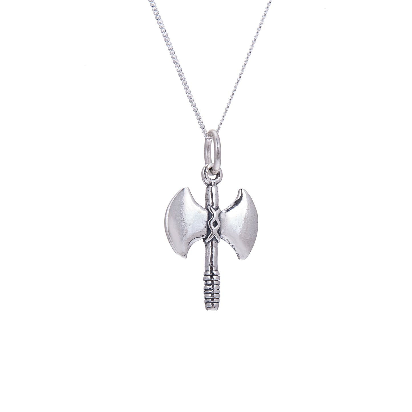 Sterlingsilber Streitaxt Halskette