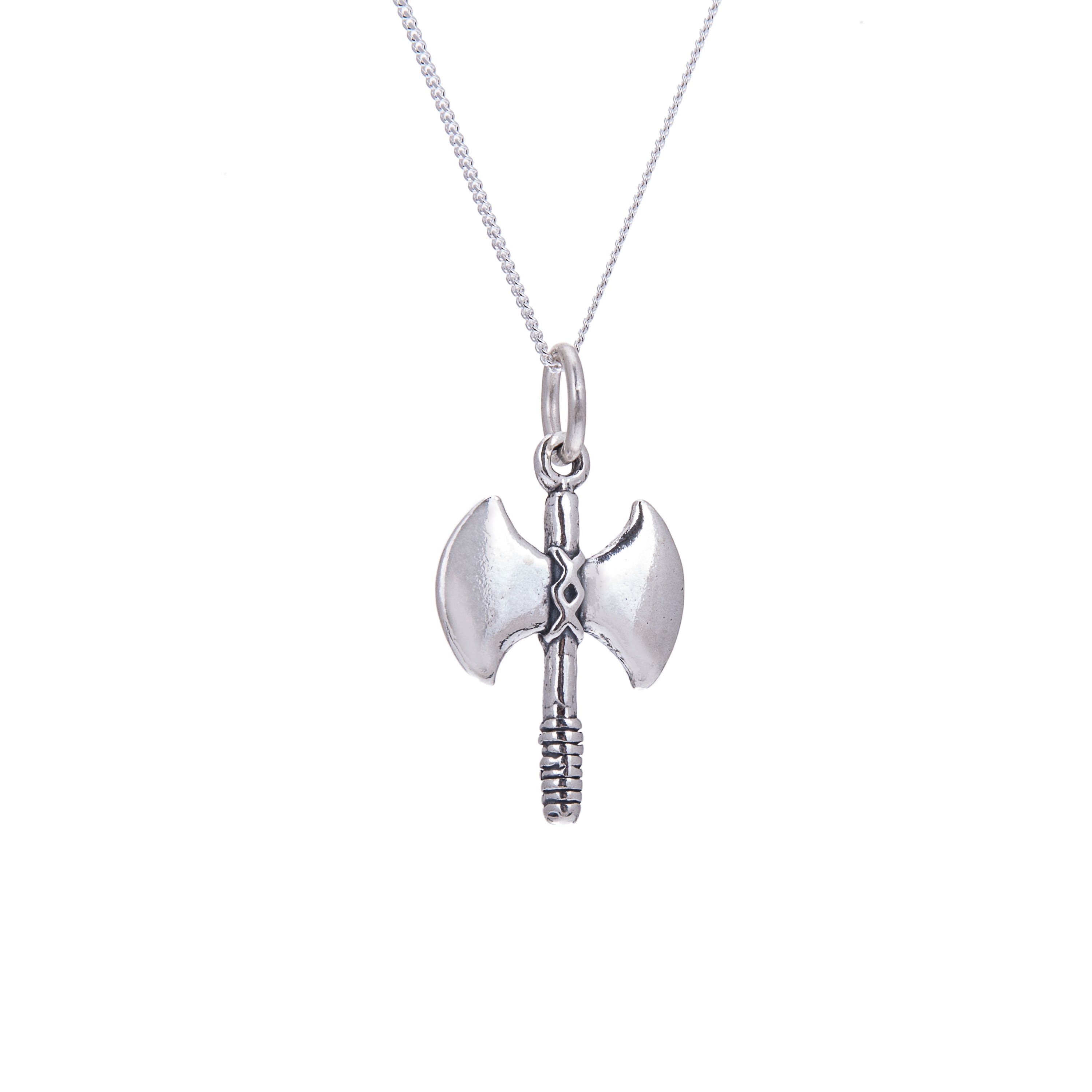Sterlingsilber Streitaxt Halskette