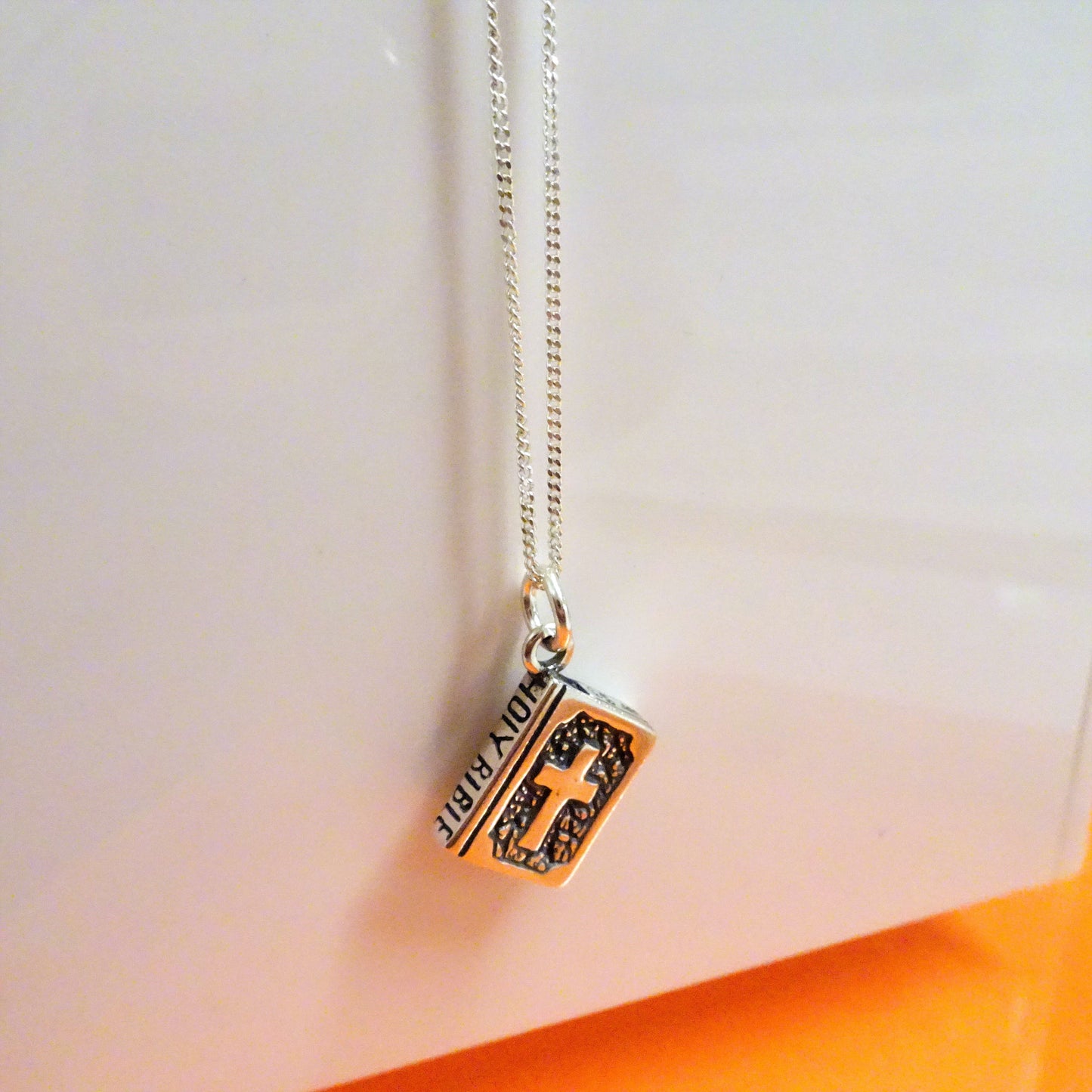 Sterlingsilber Heilige Bibel Halskette