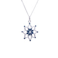 Sterlingsilber & Blau Emaille Traumfänger Halskette