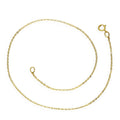 9 Karat Gelbgold Gehämmert Spuren Fußkette 24 cm