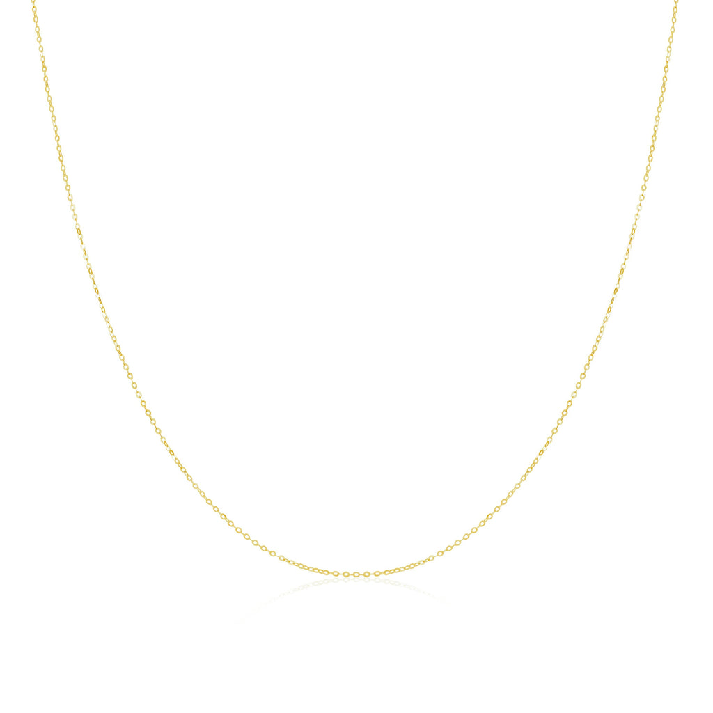 9 Karat Gelbgold Hammered Trace Chain 40 - 60 cm