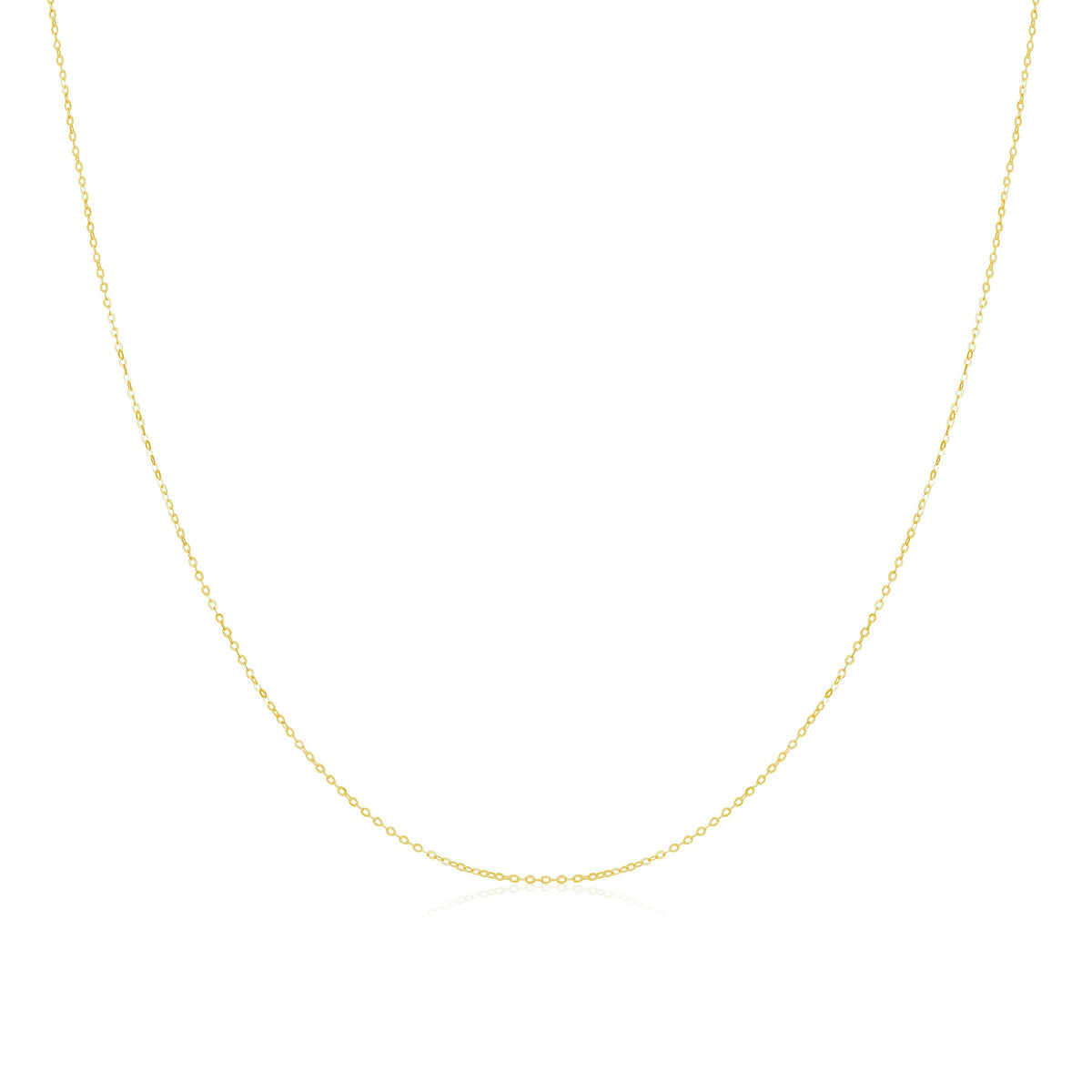 9 Karat Gelbgold Hammered Trace Chain 40 - 60 cm