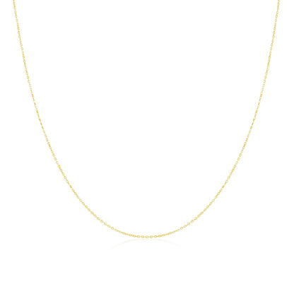 9ct Yellow Gold Hammered Trace Chain 16 - 24 Zoll