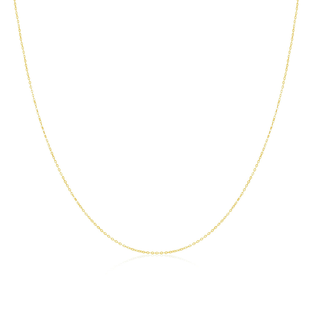 9 Karat Gelbgold Hammered Trace Chain 40 - 60 cm
