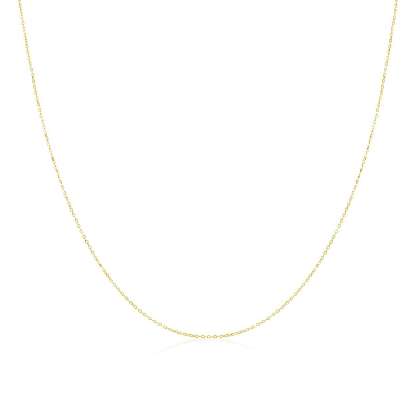 9ct Yellow Gold Hammered Trace Chain 16 - 24 Zoll