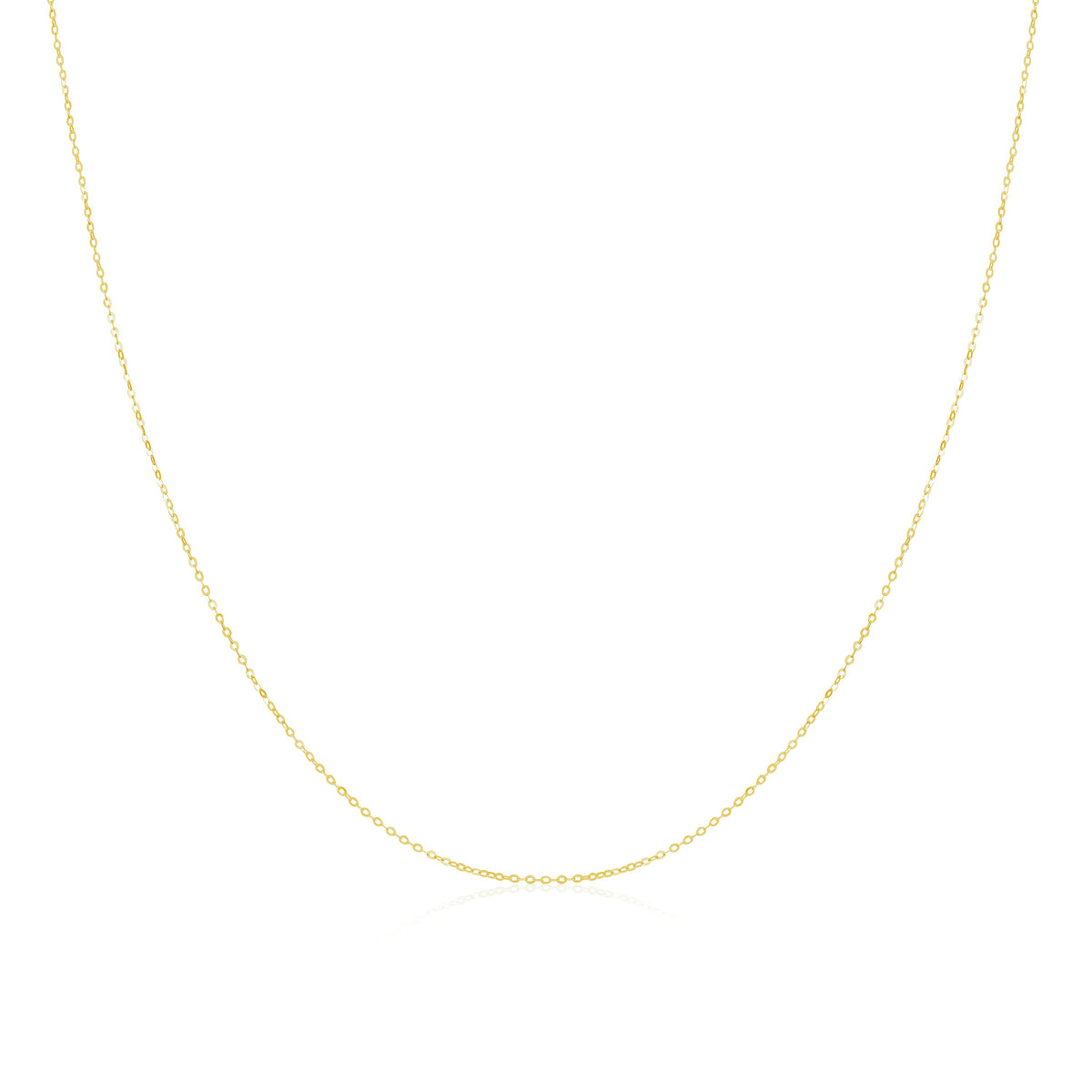 9 Karat Gelbgold Hammered Trace Chain 40 - 60 cm