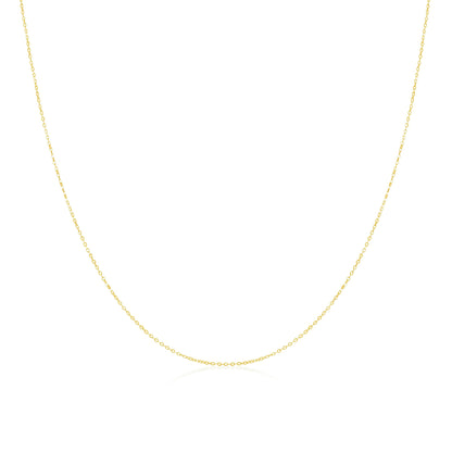 9ct Yellow Gold Hammered Trace Chain 16 - 24 Zoll