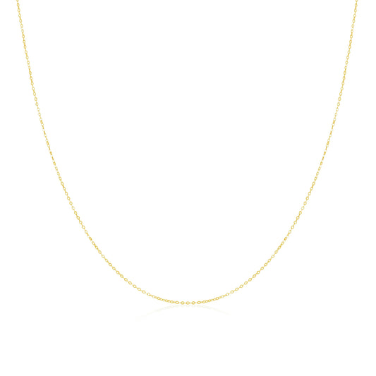 9ct Yellow Gold Hammered Trace Chain 16 - 24 Zoll