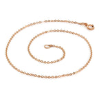 9 Karat Roségold Gehämmert Spuren Fußkette 24 cm