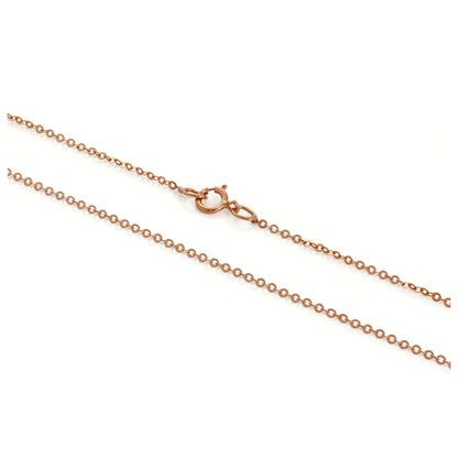 9ct Rose Gold Hammered Trace Chain 16 - 24 Inches