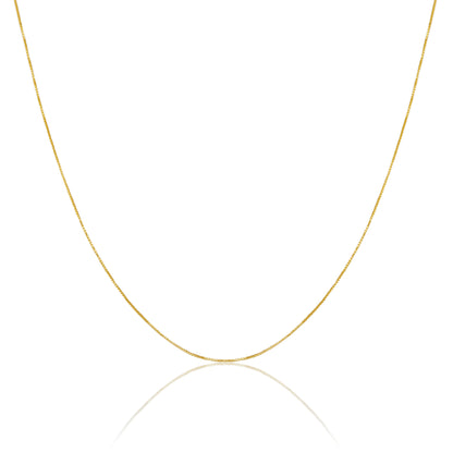 9 Karat Gold Boxkette 16–22 Zoll