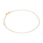 9 Karat Gold Facettiert Spurenkette Armband 7 - 20,5 cm