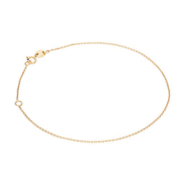 9 Karat Gold Facettiert Spurenkette Armband 18 - 20,5 cm