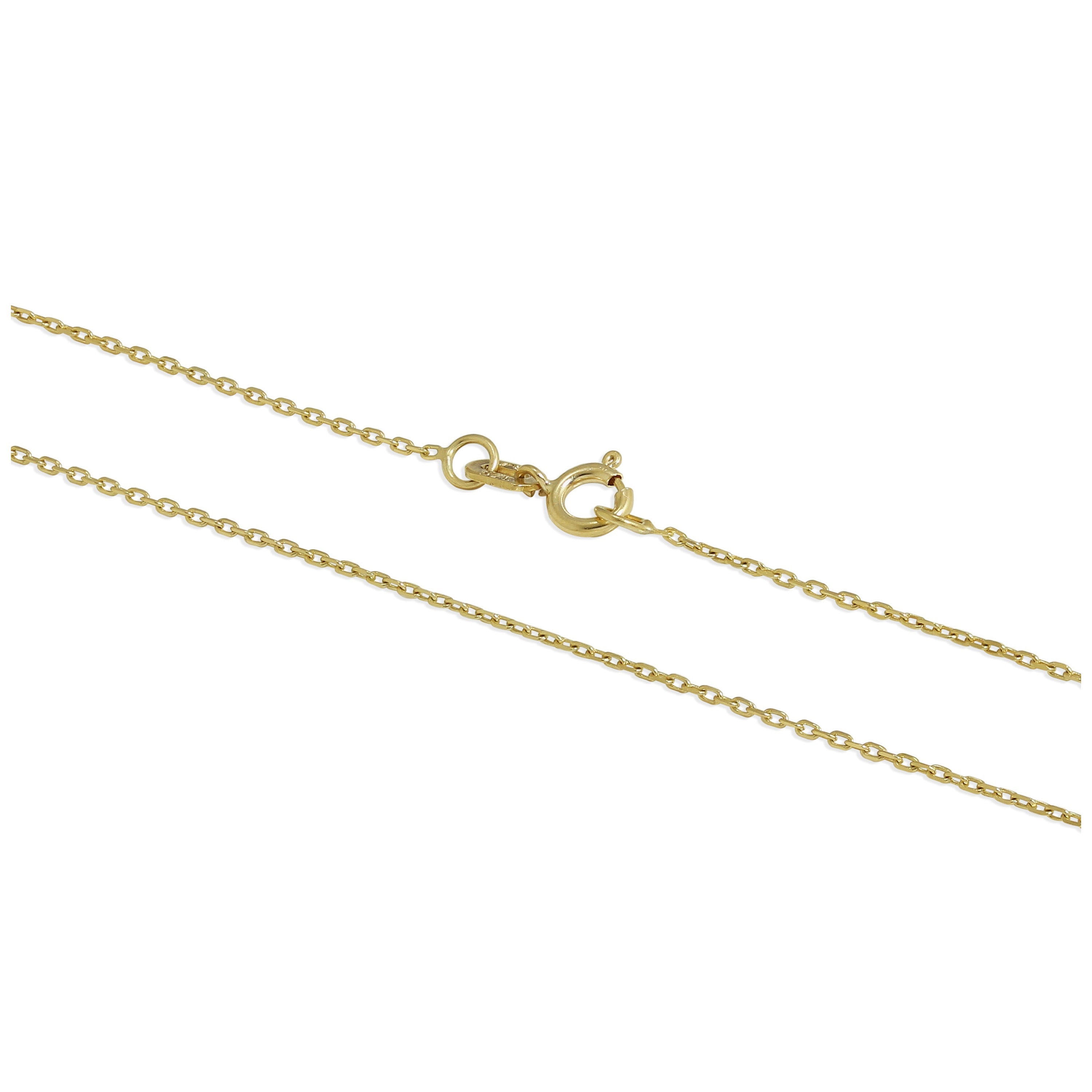 9 Karat Gold Facettiert Spurenkette Fußkette 9 - 26,5 cm