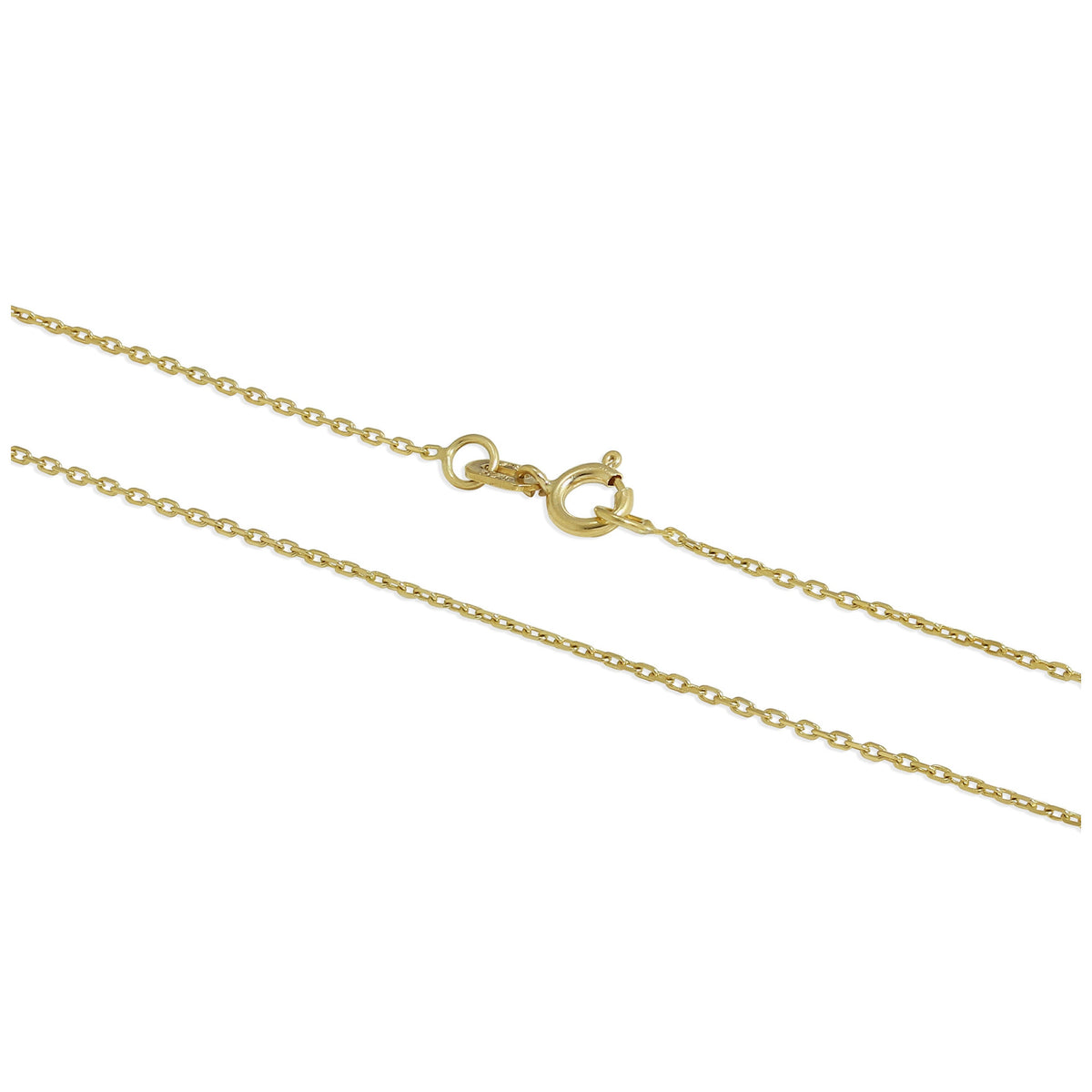 Facettierte Kette aus 9 Karat Gold, 40–55 cm