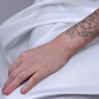 9 Karat Weißgold Facettiert Spurenkette Armband 7 - 20,5 cm