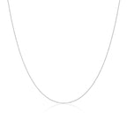 9 Karat Weißgold, facettierte Trace-Kette, 16–22 Zoll