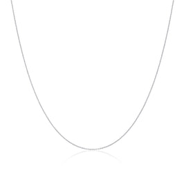 9 Karat Weißgold, facettierte Trace-Kette, 16–22 Zoll