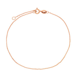 9 Karat Roségold Facettiert Spurenkette Armband Kette 7 - 20,5 cm