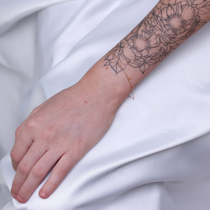 9 Karat Roségold Facettiert Spurenkette Armband Kette 7 - 20,5cm